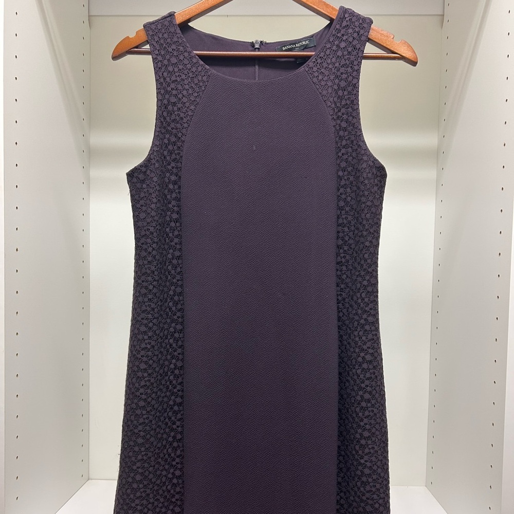 Banana Republic Deep Purple Mini Dress - dress up or down!